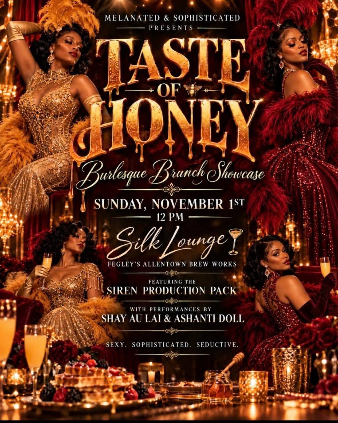 Taste of Honey Burlesque Brunch at Allentown Brew Works @ Allentown Brew Works